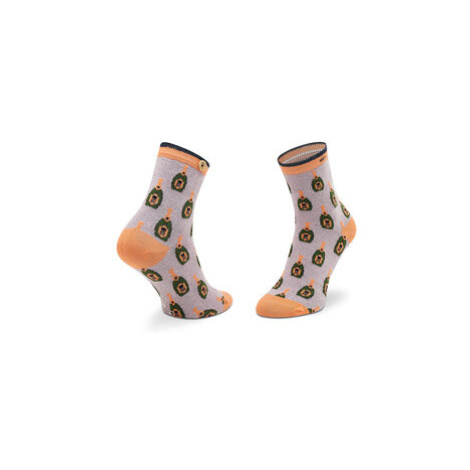 Cabaïa Vysoké dámske ponožky Aline & Fluvio SOKFW2122 Ružová