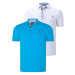 DUAL SET T8582 DEWBERRY MENS T-SHIRT-WHITE-DARK TURQUOISE