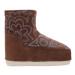 Dámske nízke zimné topánky MOON BOOT MB ICON LOW NOLACE EMBROIDEREDSUEDE-MF18 BROWN BLUE