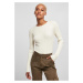 Women's ribbed knit with long sleeves whitesand