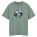 Trendyol Mint Oversize More Sustainable Animal Print 100% Organic Cotton T-shirt