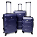 Tmavomodrá sada 3 luxusných ľahkých plastových kufrov &quot;Luxury&quot; - veľ. M, L, XL