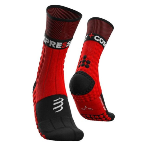 Compressport Zimné bežecké ponožky Zimné bežecké ponožky, červená, veľkosť
