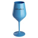 ÚKLID POČKÁ - modrá nerozbitná sklenice na víno 470 ml