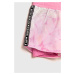 Detské krátke nohavice Guess ružová farba, vzorované