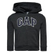 GAP FULLZIP LOGO Chlapčenská mikina, tmavo sivá, veľkosť