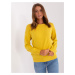 Yellow classic sweater with long sleeves