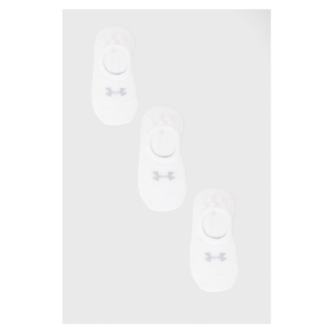 Ponožky Under Armour (3-pak) 1370075 dámske, biela farba, 1370075