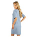 Litex Dámske šaty s krátkym rukávom 7D261 denim modrá