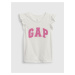 Biele dievčenské tričko s logom GAP