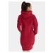 Červené dámske mikinové šaty s kapucou SAM 73
