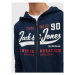 Jack&Jones Junior Mikina Logo 12218049 Tmavomodrá Regular Fit