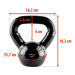 KNV06 ČERNÝ KETTLEBELL POKRYTÝ VINYLEM HMS