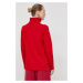 Vlnený sveter Luisa Spagnoli Cafiero dámsky, červená farba, tenký, s rolákom