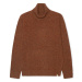 Rvlt Revolution  High-Neck Sweater 6568 - Darkred  Svetre Hnedá