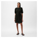 GAP Shortsleeve Puff Sleeve Linen Shirtdress Black