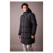 DEFACTO Fit Hooded Fleece Lined Coat Parka