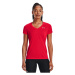 Dámske tréningové tričko s krátkym rukávom UNDER ARMOUR Tech SSV - Solid-RED-1255839-890