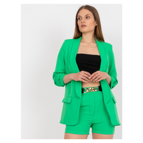 Elegant green women's set with shorts