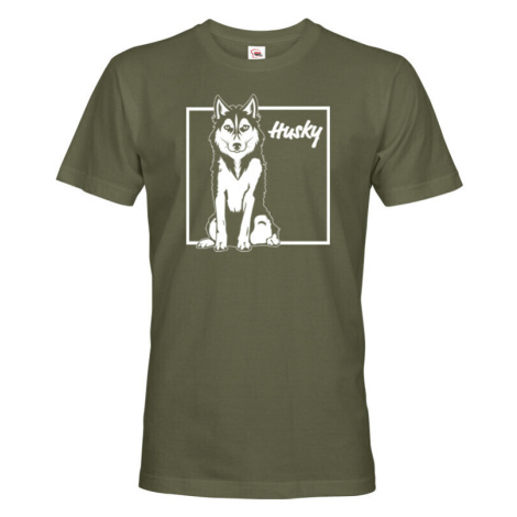 Pánské tričko pre milovníkov psov s potlačou Husky - skvelý darček
