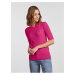 Women's Deep Pink Ribbed Light Sweater Pieces Crista - Women