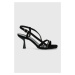 Semišové sandále Pinko Anais čierna farba, 100670 A0NZ Z99