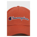 Bavlnená čiapka Champion 805550 červená farba, s nášivkou