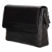 Micmacbags le mans kožená business taška 15,6" (34.5x19.4 cm) - čierna