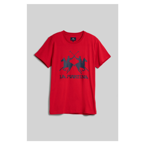 Tričko La Martina Man S/S T-Shirt Jersey Červená
