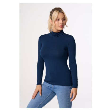 Babell Woman's Turtleneck Beverly Navy Blue