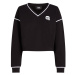 Mikina Karl Lagerfeld Ikonik 2.0 Cropped Sweatshirt Čierna