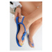 Modré gumené sandále Trendy
