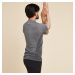 Pánske tričko na jogu bez švov s krátkym rukávom svetlosivé