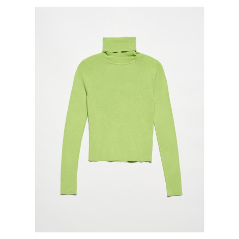 Dilvin 10225 Turtleneck Sweater-Apple Y.