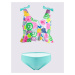 Yoclub Dievčenský dvojdielny plavecký kostým LKD-0033G-A100 Multicolor
