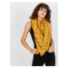Women's scarf with print - yellow