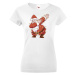 Dámské tričko Santa a svetielka - vianočné tričko
