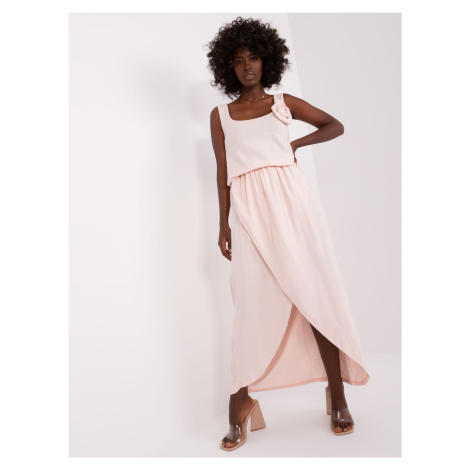 Light pink cotton maxi dress