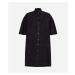 Šaty Karl Lagerfeld Sslv Embroidery Shirt Dress Black