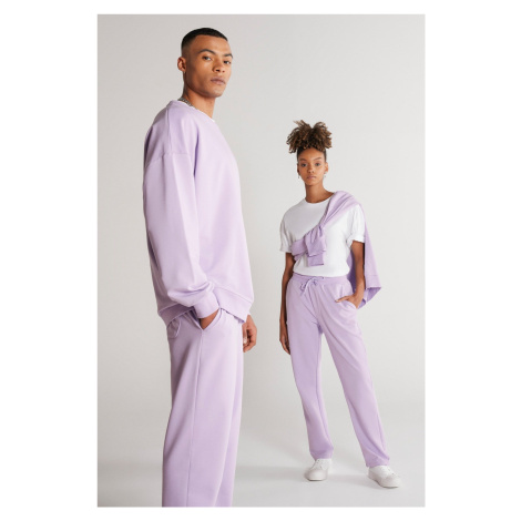 AC&Co / Altınyıldız Classics Unisex Lilac Standard Fit Normal Cut, Flexible Cotton Sweatpants wi