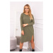 Oversize dress in khaki color