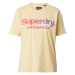 Superdry Tričko  svetložltá / fialová / svetloružová