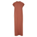 Women's terracotta dress with long shoulders