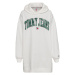 Tommy Jeans Šaty - TJW COLLEGIATE LOGO HOODIE DRESS biele