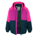 Dievčenská lyžiarska bunda COLOR KIDS Ski jacket colorblock AF10.000, festival fuchsia