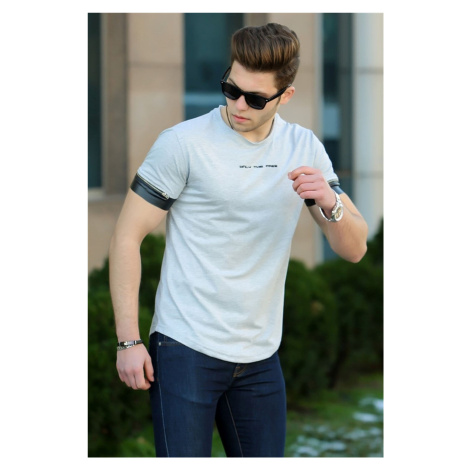 Madmext Men's Gray T-Shirt 4451
