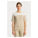 TRIČKO GANT STRIPED SS T-SHIRT DARK KHAKI