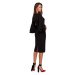 Plášťové šaty s rukávy - černé EU XXL model 15103028