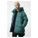 Trendyol Green Oversize Molded Hooded Water Repellent Winter Puffer Jacket