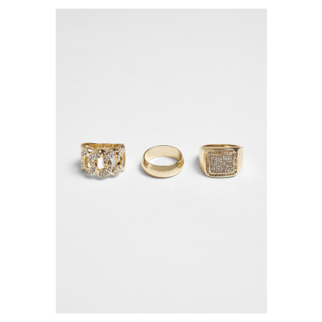 Prstene URBAN CLASSICS Diamond Ring 3-Pack
